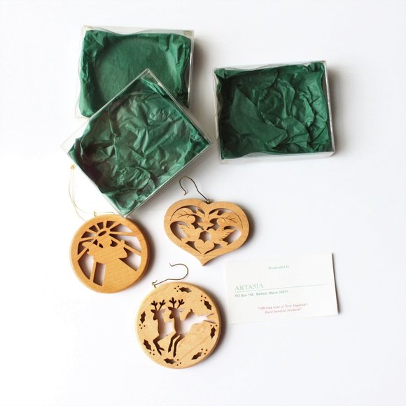 Handcrafted Wood Ornaments Fretwork Belfast ME USA - Picture 5 of 8